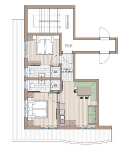 Grundriss der Unterkunft Boderhof Apartments