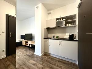 Η κουζίνα ή μικρή κουζίνα στο Przyjaźni 16 Apt 24 - Self Check-In 20h - Lift