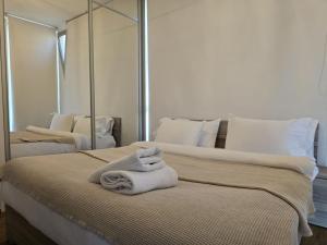 Katil atau katil-katil dalam bilik di The Cube 11, 2-BR in Sin El Fil