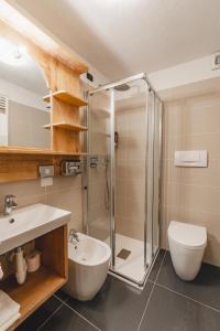 Koupelna v ubytování Hotel Selva