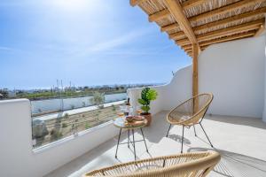 Balkón nebo terasa v ubytování Kastraki Riviera