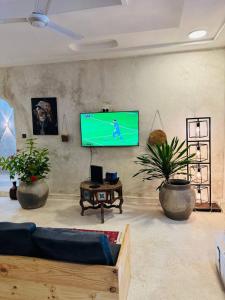 TV a/nebo společenská místnost v ubytování Compass Hostel
