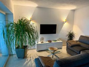 Μια τηλεόραση ή/και κέντρο ψυχαγωγίας στο neues Haus Meerblick,Heizung Pool das ganze Jahr