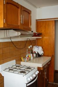 Η κουζίνα ή μικρή κουζίνα στο Temazcal Hostel