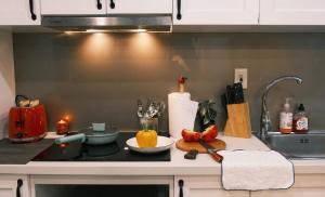 Η κουζίνα ή μικρή κουζίνα στο Soleil Residence Westlake Hanoi