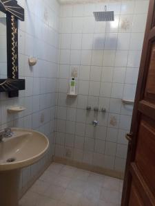 Koupelna v ubytování Casa Uziel