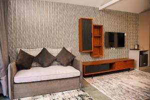 Lodges By Baron Hunza Attabad Lake的电视和/或娱乐中心