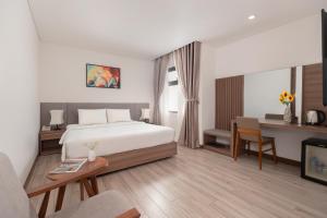 Postel nebo postele na pokoji v ubytování Gosia Hotel