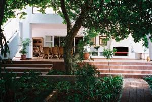una casa con un árbol en el frente en Melrose Place Boutique Hotel, en Johannesburgo