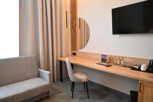 TV a/nebo společenská místnost v ubytování Hotel Centrum Malbork