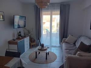 Χώρος καθιστικού στο Villa de luxe en bord de mer Résidence Torra Mare a Prunete