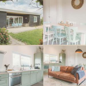 a collage of photos of a kitchen and a house at Vakantiewoning nabij zandstrand Ouddorp VP026 in Ouddorp +26 photos