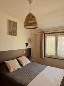 Postel nebo postele na pokoji v ubytování Hôtel le Nid