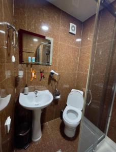 Koupelna v ubytování Hotel Marioni