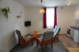 Kuchyň nebo kuchyňský kout v ubytování Letní Apartmány Nežárka
