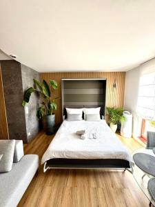 Posteľ alebo postele v izbe v ubytovaní Apartament Kamień i Morze