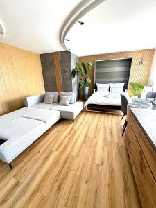 Posteľ alebo postele v izbe v ubytovaní Apartament Kamień i Morze
