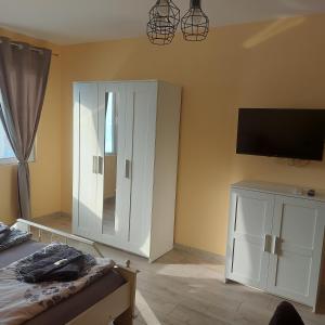 Μια τηλεόραση ή/και κέντρο ψυχαγωγίας στο Sunny Fox Apartment