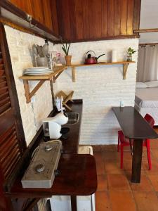 Dapur atau dapur kecil di Vila Flor Residence