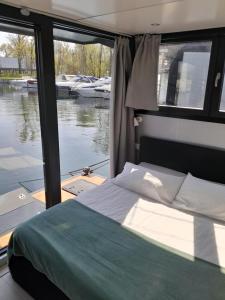 多尔梅莱托Floating Experience Black Pearl, Lago Maggiore的船后床