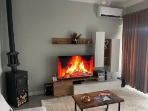 TV a/nebo společenská místnost v ubytování Agnesa Apartament