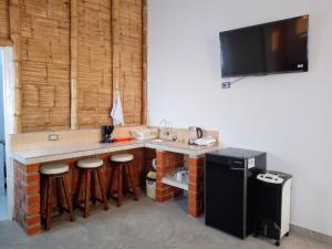 Nhà bếp/bếp nhỏ tại Bungalows de Chotos