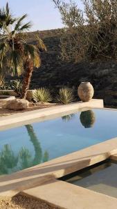a swimming pool next to at Ecohotel El Agua in Arico el Nuevo