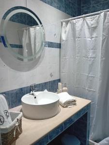A bathroom at spyridoula studio