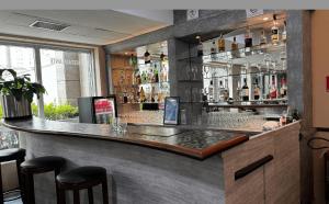Lounge nebo bar v ubytování HOTEL PERDIZES - FLAT Executivo - 1206