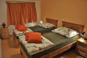 two twin beds in a room at Apartment Rogla Lodge in Zreče