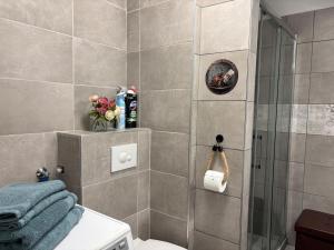 A bathroom at Varsányi Home- extra location in the heart of Buda