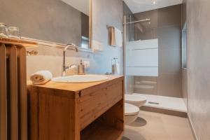 Koupelna v ubytování Naturhotel Sonnenhof