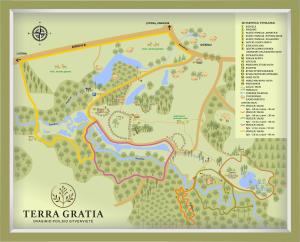 a map of terra gratia amusement park at Terra Gratia - namukas Išminčius in Nemeikšiai