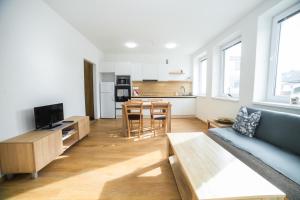 Kuchyň nebo kuchyňský kout v ubytování apartmány MAJKA