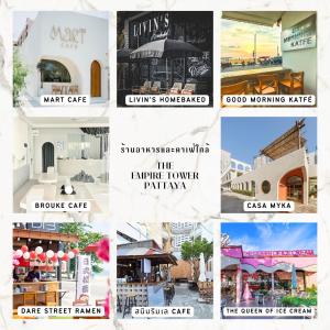 uma colagem de imagens de diferentes edifícios em Sea View 2 Bed Room Rare Beauty em Praia de Jomtien mais 30 fotografias