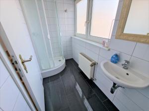 a bathroom with a sink and a toilet at W1-3 Messe Monteurzimmer Köln in Cologne +11 photos