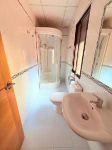 Koupelna v ubytování Hostal Castilla
