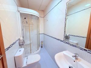 Koupelna v ubytování Hostal Castilla