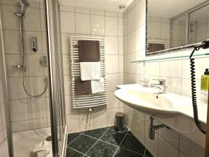 Koupelna v ubytování Hotel Barbara