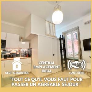 Kuchyň nebo kuchyňský kout v ubytování Appartements neuf - Frontière de Monaco - clim - WIFI