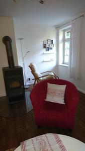 Χώρος καθιστικού στο Ferienappartements Schweizer Haus
