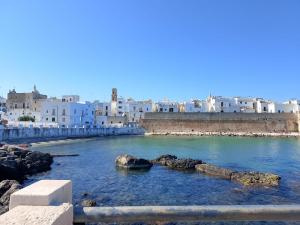 a view of a river with white buildings at La casa di mamma in Monopoli