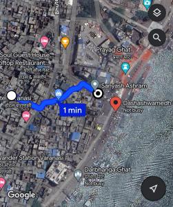 a map of the proposed route for the subway at Trilok Residency - Dashashwamedh Ghat - Varanasi in Varanasi
