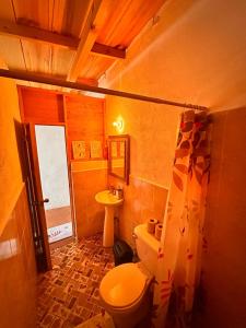 Ένα μπάνιο στο Cabaña de la Bahía