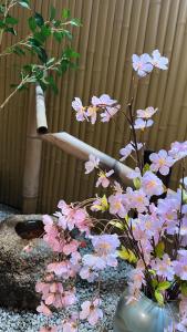 東雲夏~距京都站900米步行12分、近鄰東寺站150米步行2分，三室一廳兩衛浴二層獨棟~最多可住9人外面的花园