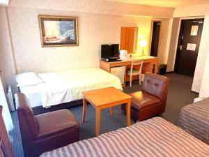 TV a/nebo společenská místnost v ubytování Business Inn Sennichimae Hotel