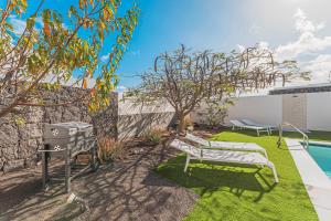 Un jardín fuera de Casa Lúa Blanka