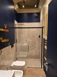 Koupelna v ubytování Train Station