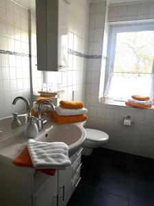Koupelna v ubytování Ostsee Pension Pohnsdorfer Mühle