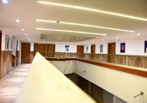 a view of an empty courtroom in a building at Prince Residency in Jamnagar